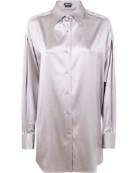 Tom Ford - Stretch Silk Satin Relaxed Fit Shirt - Lyst