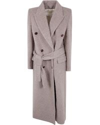 Golden Goose - "Journey W's" Double Breasted Coat With Detachable Belt C - Lyst