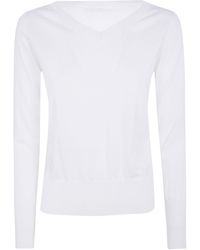 Rossopuro - Long Sleeved V Neck Sweater - Lyst
