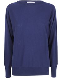 D.exterior - D. Exterior Sweater Merino Round Neck "63290 17Blu" - Lyst