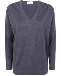 Drumohr - Long Sleeve V-Neck Extrafine Sweater - Lyst