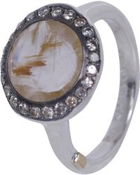 Rosa Maria - Ring With Diamonds And Rutilated Quartz "Julia 3 V" - Lyst