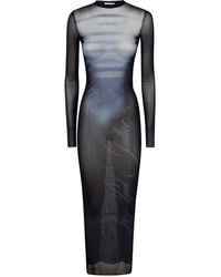 Jean Paul Gaultier - Stunning Tulle Long Dress With Iconic Print (Size Mention) - Lyst