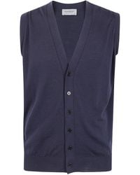 John Smedley - Sweater Vest V-Neck "Bolton" - Lyst