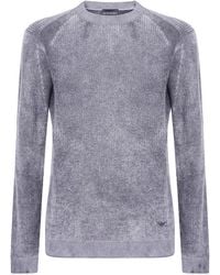 Emporio Armani - Sweater Wool Blend "Round Neck" - Lyst