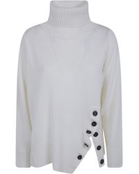 Pierantoniogaspari - High Neck Sweater "High Neck Sweater With Bottons" - Lyst