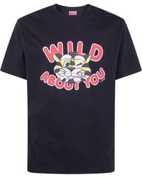 KENZO - Wild Tiger Cotton T-Shirt - Lyst
