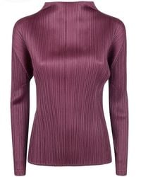 Pleats Please Issey Miyake - T-Shirt Manica Corta "Monthly Colors: January" - Lyst