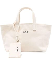 A.P.C. - A. P.C. "Le Drummer Toile" Small Tote Bag - Lyst