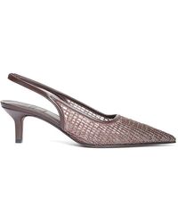 Brunello Cucinelli - Pointed Sling Back Medium Heel - Lyst