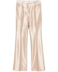 Tom Ford - Ribbed Straight-Leg Satin Trousers - Lyst