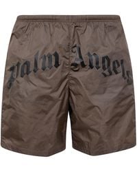 Palm Angels - Swim Shorts Curved Logo "Pmfd018S26Fab001" - Lyst