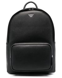 Emporio Armani - Regenerated-leather Backpack With Eagle Pate - Lyst