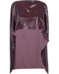 Alberta Ferretti - Coat Paillettes On Jersey Cape - Lyst