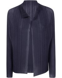 Issey Miyake - "Wooly Pleats Bk Wt 66" Shirt - Lyst