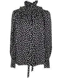Chloé - Silk Shirt With Polka Dot Pattern - Lyst