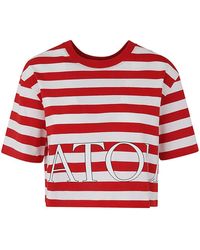 Patou - Breton Stripe Cropped T-shirt Clothing - Lyst
