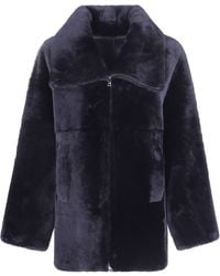 Blancha - Jacket Straight Merino Shearling - Lyst