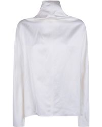 TOTEME - Cowl Neck Blouse - Lyst