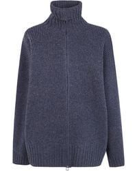 Frankie Shop - Sweater Wool 100% "Veda" Oversized Zip-Up Cardigan - Lyst