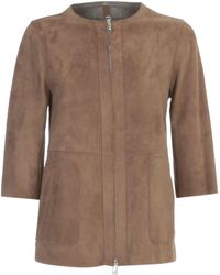 The Jackie Leathers - Brown Bomber Jacket - Lyst
