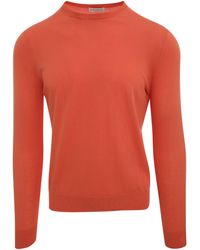 Ballantyne - Orange Cotton Sweater - Lyst