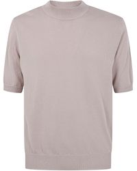 Zanone - Turtle Neck Short Sleeves Sweater - Lyst