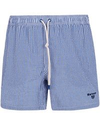 Barbour - Gingham Seersucker Swim Short - Lyst