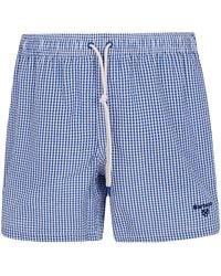 Barbour - Gingham Seersucker Swim Short - Lyst