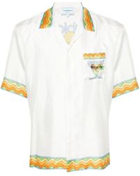 Casablancabrand - Unisex Cuban Collar Short Sleeves Shirt - Lyst