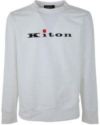 Kiton - Crew Neck Cotton Sweater - Lyst