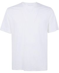 Majestic - Solid Color Short Sleeves Round Neck Sweater - Lyst