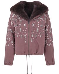 DR. HOPE - Canvas And Fur Jacket "Soleil Bright" - Lyst