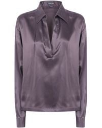 Tom Ford - Polo Shirt Silk 100% "Peach Feel Silk Satine" - Lyst