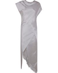 JW Anderson - Asymmetric Lace Trim Layered Dress - Lyst