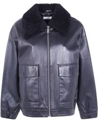Liviana Conti - Jacket Leather Bomber "Vincent" - Lyst