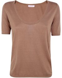 Rossopuro - Short Sleeved U Neck T-Shirt - Lyst