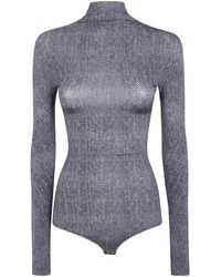 Maison Margiela - Bodysuit Printed Herringbone - Lyst