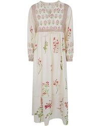 UPAVITA - Dress 3/4 Sleeves Midi Dress - Lyst