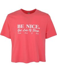 Sporty & Rich - Be Nice Cropped T-shirt - Lyst