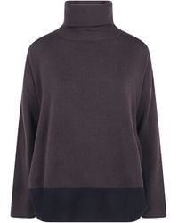 Pierantoniogaspari - Bicolor High-Neck Sweater - Lyst