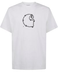 Carhartt - Short Sleeves "Barbwire C" Organic Cotton T-Shirt - Lyst