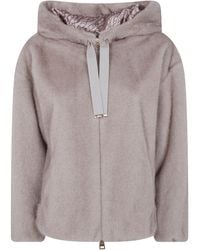 Herno - Bomber Soft Faux Fur - Lyst