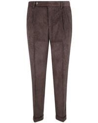 Barba Napoli - Firenze Velvet Stripes Double Pences Chino Trousers - Lyst