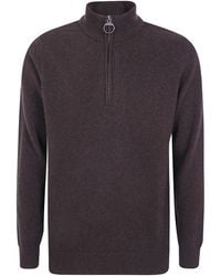 Barbour - "Holden" Half Zip Knitwear - Lyst