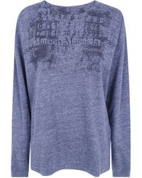 Maison Margiela - T-Shirt Long Sleeve "Numbers" - Lyst