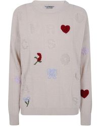 Twinset - Oversize Round Neck Sweater - Lyst