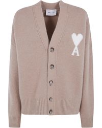 Ami Paris - V-Neck Cardigan "Quota Ami De Coeur" - Lyst