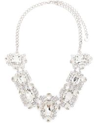 Self-Portrait - Crystal Cluster Necklace - Lyst