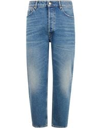 Golden Goose - "Golden M's Happy" Medium Stone Washed Denim - Lyst